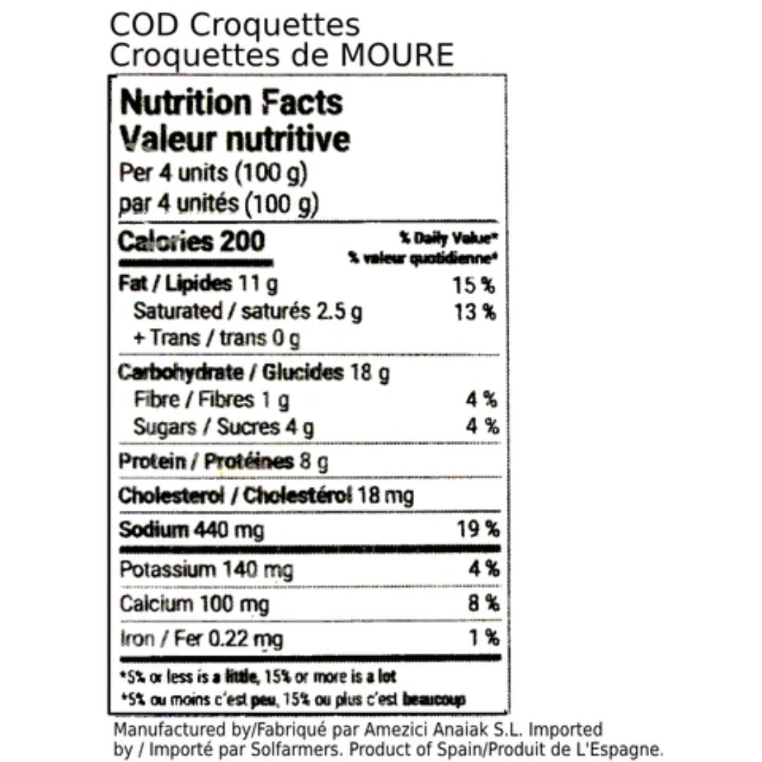 Cod Croquettes - Croquetas de Bacalao. Ameztoi, 1Kg - Little Spain Market