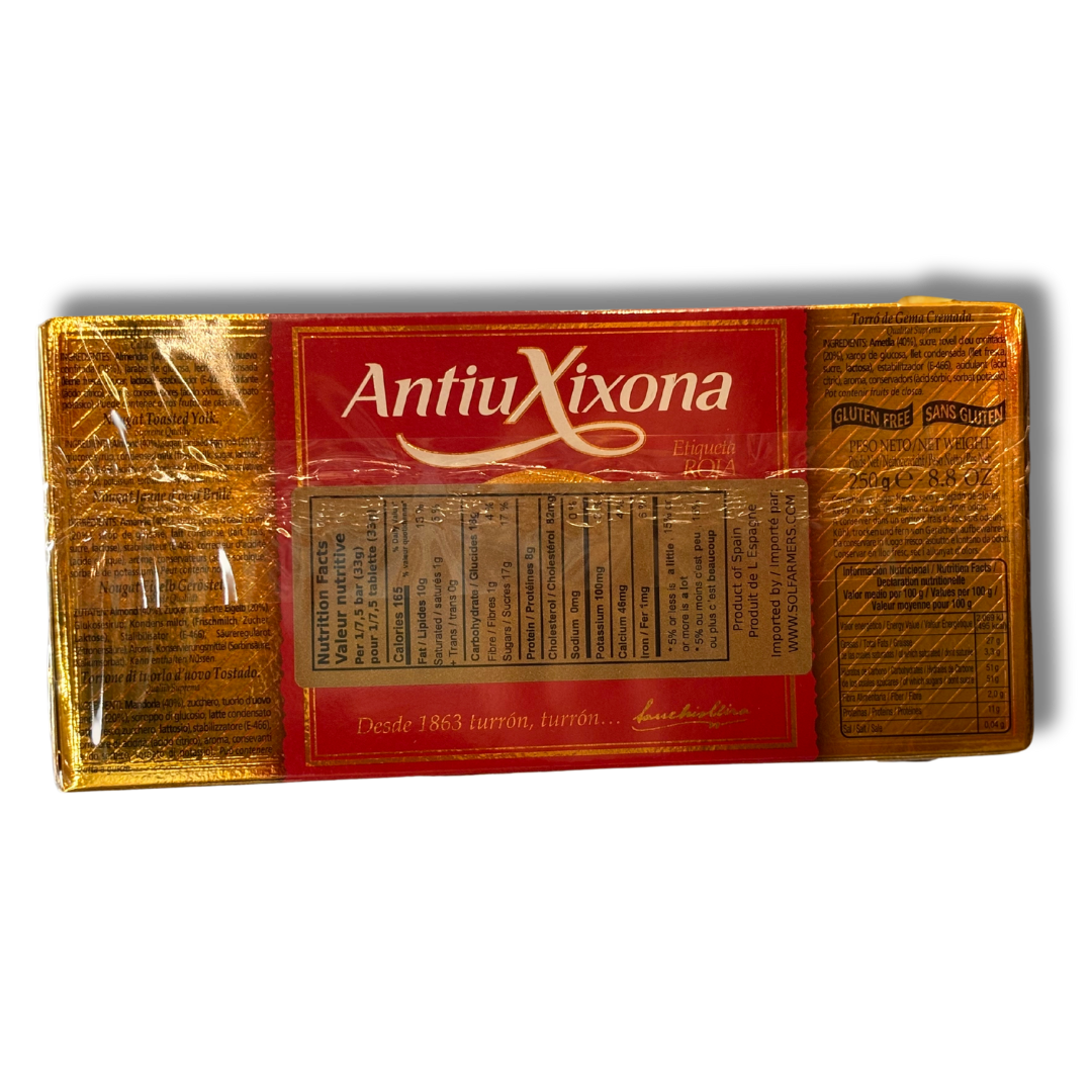 Egg Yolk Nougat - Turron de Yema Tostada. AntiuXixona, 250g - Little Spain Market
