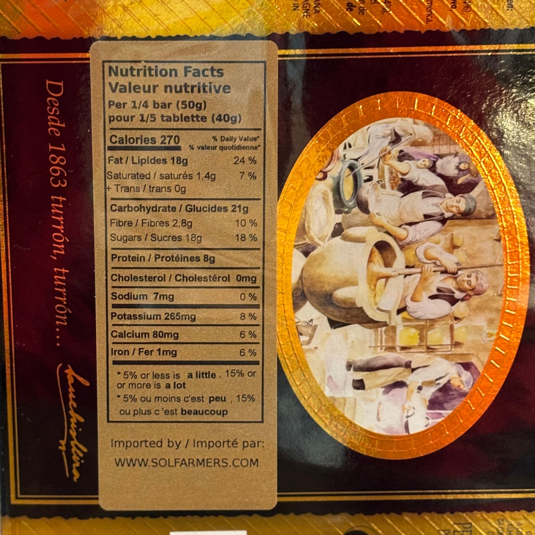 Round Crunchy Alicante Nougat - Torta Turrón Alicante DOP. AntiuXixona, 200g - Little Spain Market