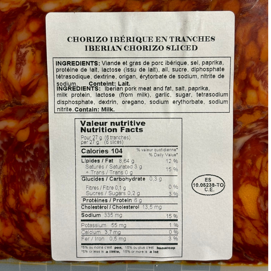 Iberian Chorizo Sliced - Chorizo Iberico lonchas. La Barrica, 80g - Little Spain Market