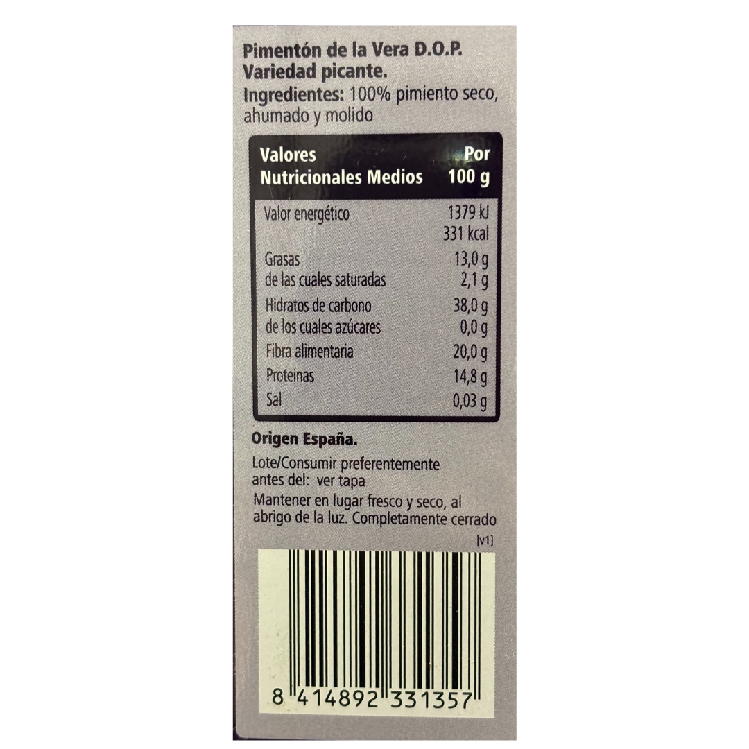 Smoked Hot Paprika from La Vera - Pimenton Picante de La Vera. Metro Premium, 800g - Solfarmers