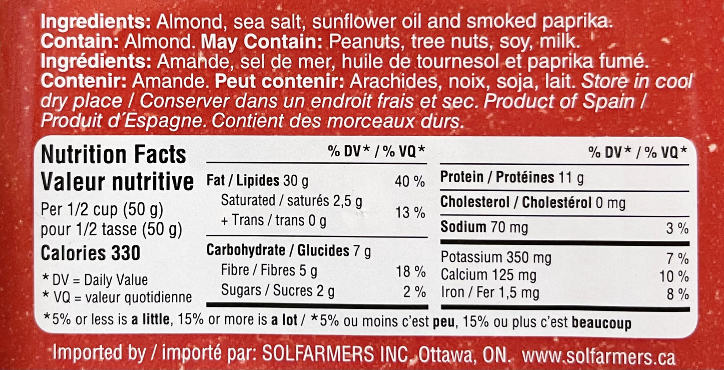 El Nogal Valencia Almond Smoked Paprika, Tray 100g - Solfarmers