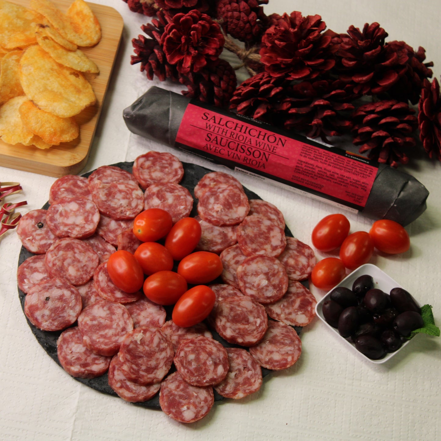 Spanish Dry Sausage with Rioja Wine - Salchichon con Vino Rioja. Don Jose, Stick 225g - Little Spain Market