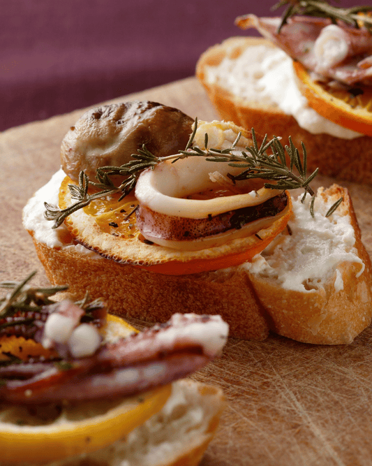 Spanish tapas and sharing dishes on a Thanksgiving holiday table
