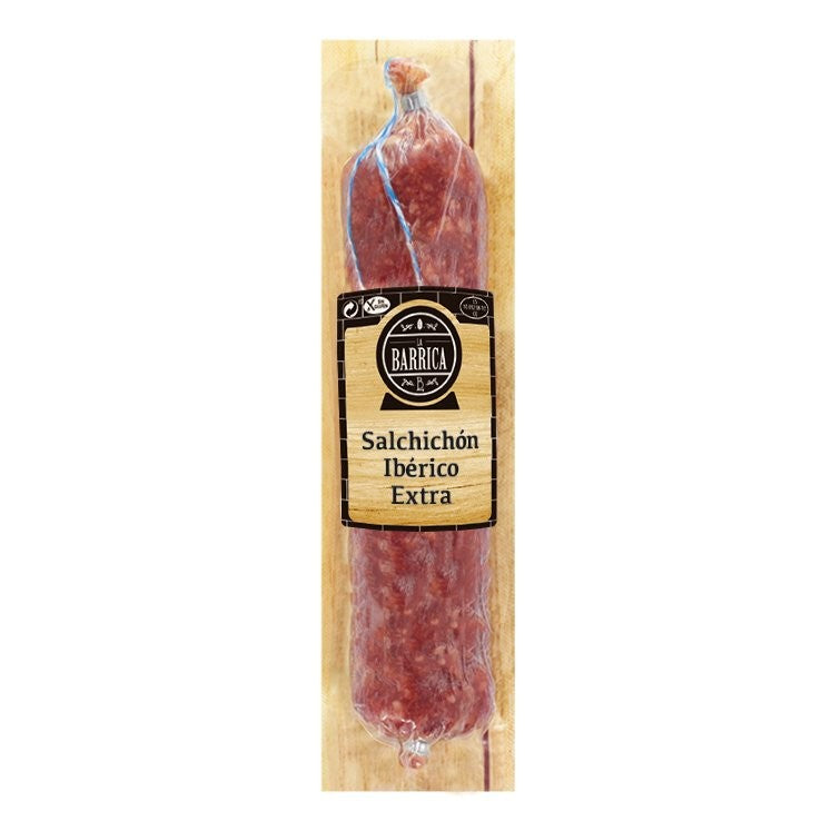 Extra Iberian Dry Sausage Velita - Salchichon Extra Iberico. La Barrica, 250g - Little Spain Market