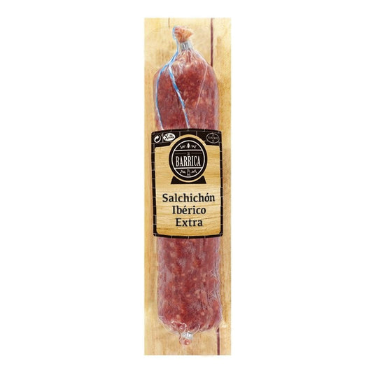 Extra Iberian Dry Sausage Velita - Salchichon Extra Iberico. La Barrica, 250g - Little Spain Market