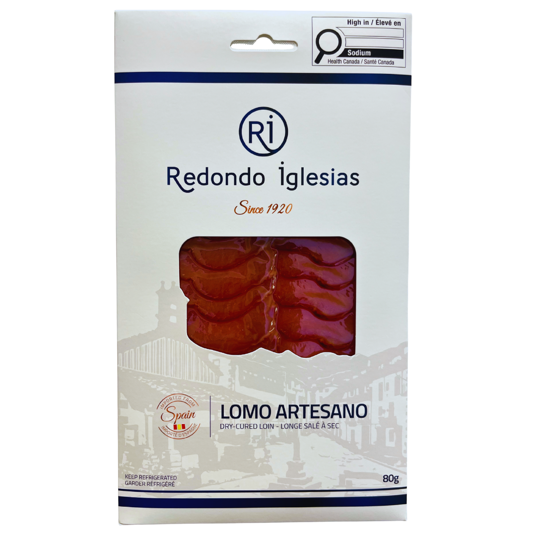 Artisan Dry Loin Sliced - Lomo Artesano lonchas. Redondo Iglesias, 80g - Little Spain Market