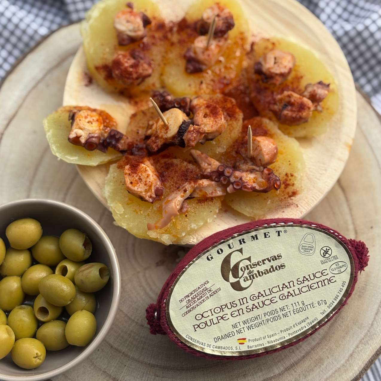 Gourmet Octopus in Galician Sauce - Pulpo en Salsa Gallega. Conservas de Cambados - Solfarmers