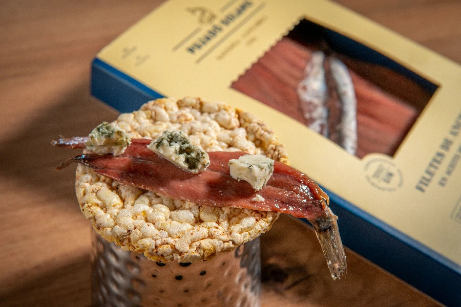 Cantabrian Anchovy in Sunflower Oil - Anchoa Cantabrica en Aceite. Pujado Solano, 375g - Little Spain Market
