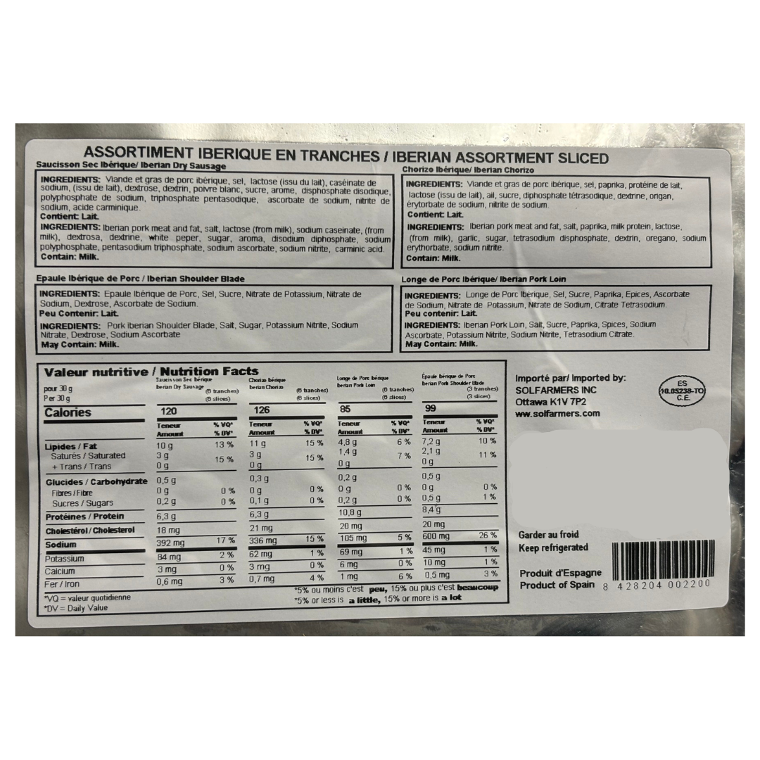 Iberian Assortment Tray La Barrica, 150g - Solfarmers