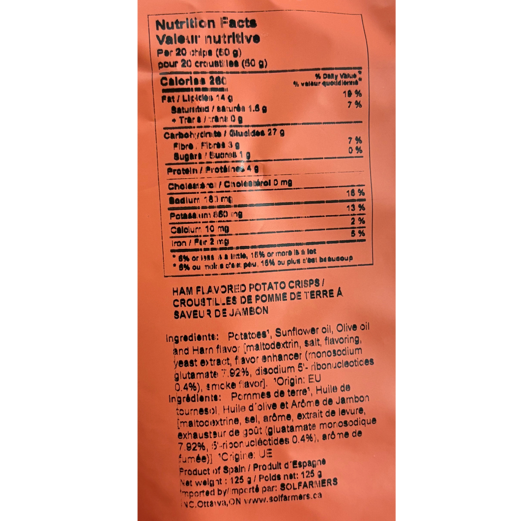 Inessence potato chips Iberian ham - Solfarmers