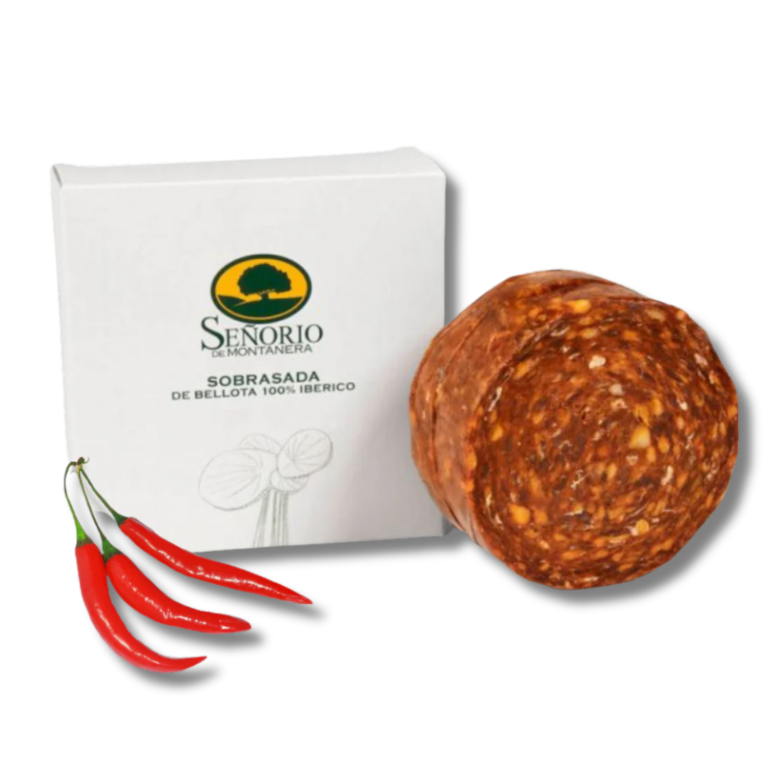 Acorn Fed Iberian Semi Soft Chorizo - Sobrasada Ibérica Bellota. Señorio de Montanera, 350g - Little Spain Market