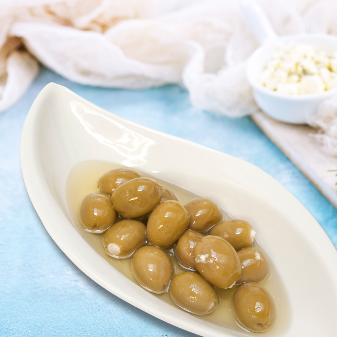 Anchovy Stuffed Manzanilla Green Olives - Aceitunas Rellenas Anchoa. El Faro, 350g - Little Spain Market