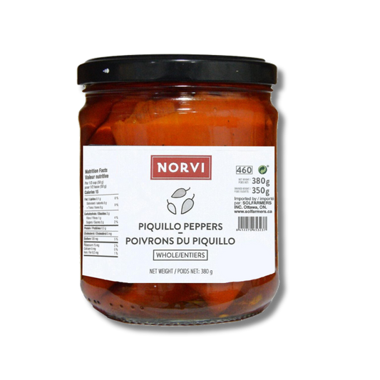 Whole Piquillo Peppers Norvi, 380g - Little Spain Market