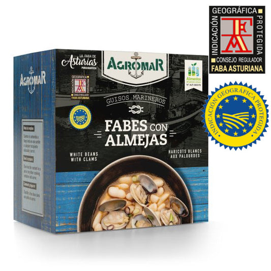 White Beans with Clams - Fabes de Asturias con Almejas. Agromar, 420 g - Solfarmers