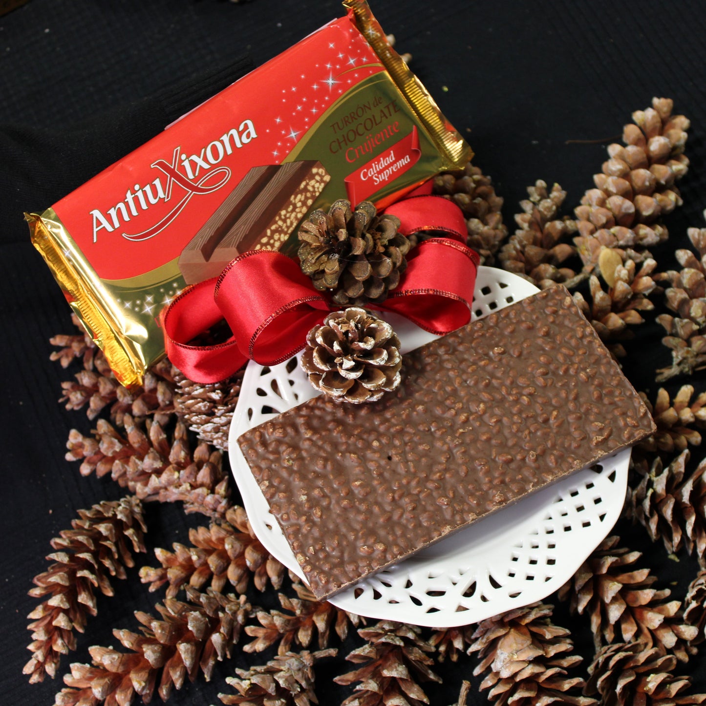 Crunchy Chocolate Nougat - Turron Chocolate Crujiente. AntiuXixona, 200g - Little Spain Market