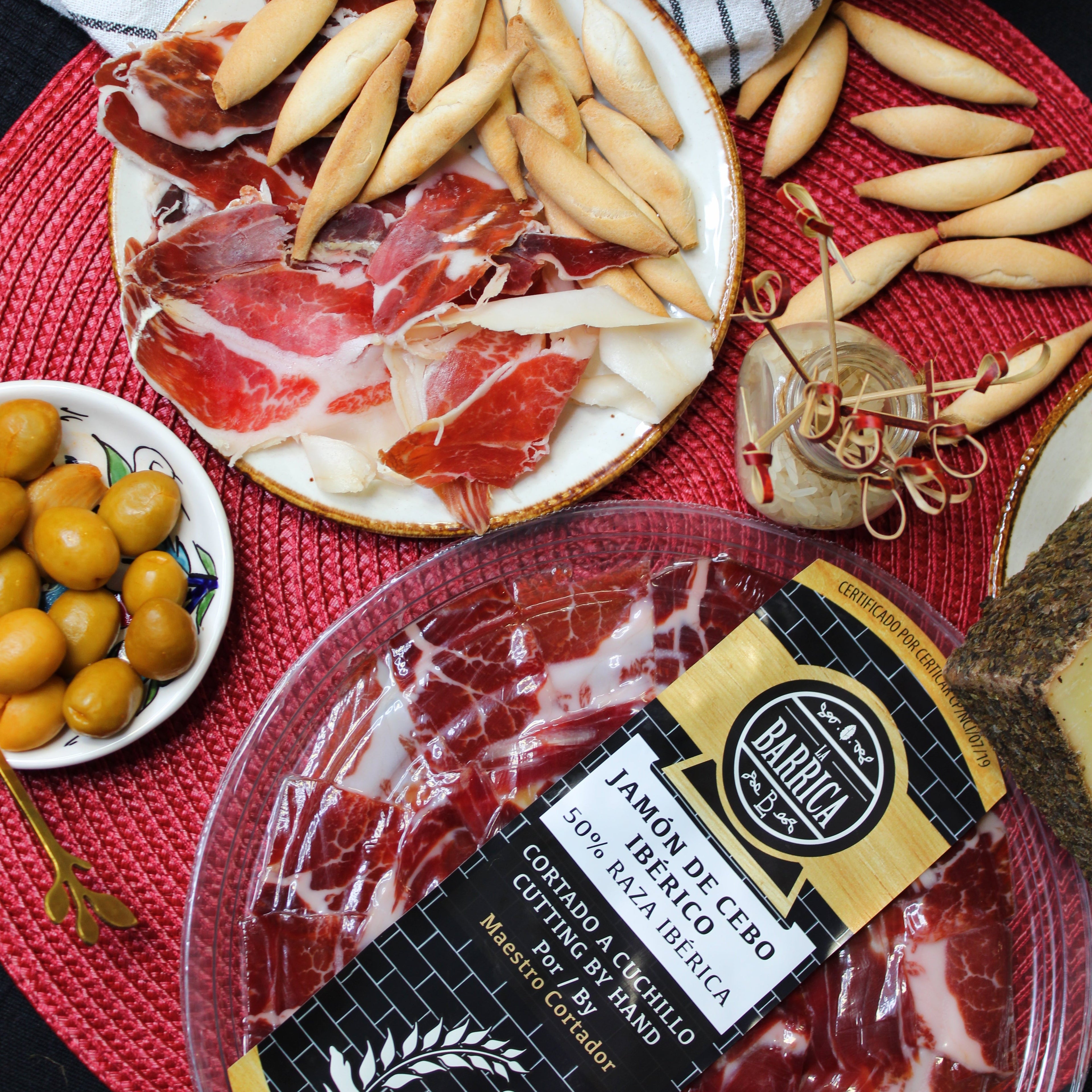 Grain & Grass Fed Ham 50% Iberian - Jamon Cebo 50% Iberico. La Barrica, Hand Cut 90g - Solfarmers