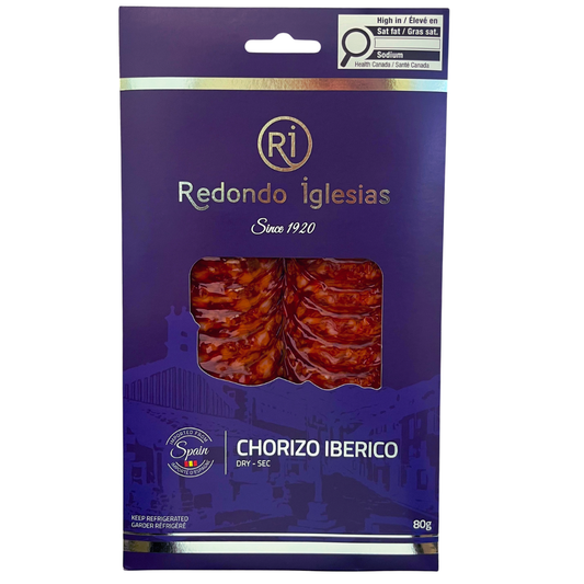 Iberian Chorizo Sliced - Chorizo Iberico lonchas. Redondo Iglesias, 80g - Little Spain Market