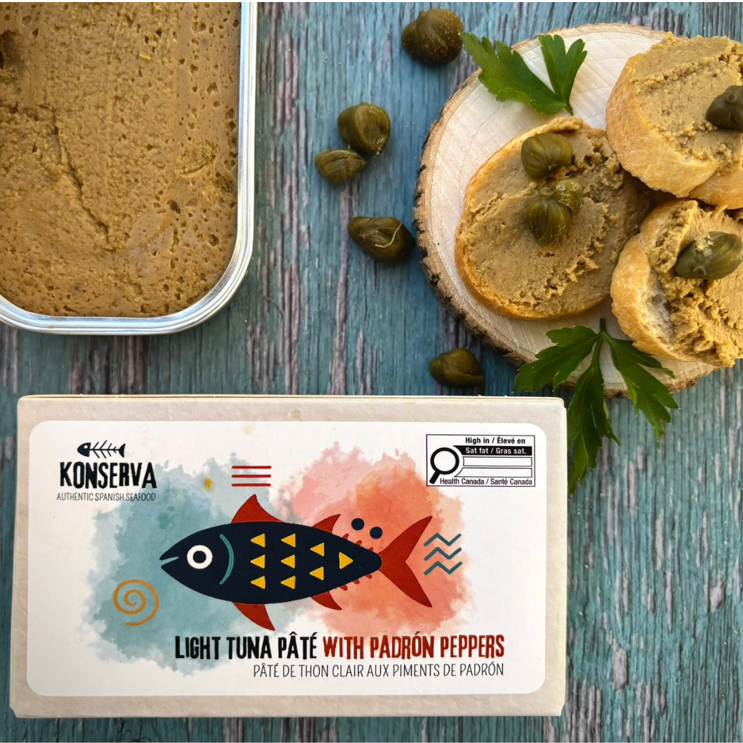 Light Tuna Pâté w/ Padrón Peppers - Paté de Atún c/ Pimientos de Padrón. Konserva - Solfarmers