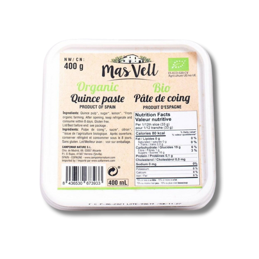 Mas Vell organic quince paste (membrillo), 400 g - Little Spain Market