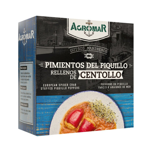 Spider Crab Stuffed Piquillo Peppers - Pimientos Rellenos de Centollo. Agromar, 280 g