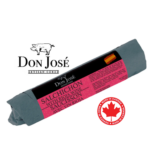 Spanish Dry Sausage with Rioja Wine - Salchichon con Vino Rioja. Don Jose, Stick 225g - Little Spain Market