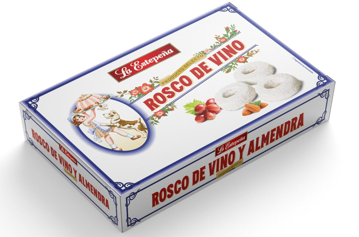 Almond and Wine Round Pastries - Roscos de Vino y Almendra. La Estepeña, 400g - Little Spain Market