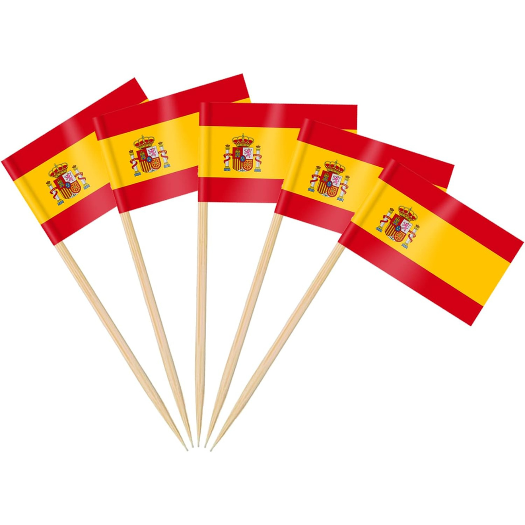 Spain Flag Toothpick, 100 Pcs - Solfarmers