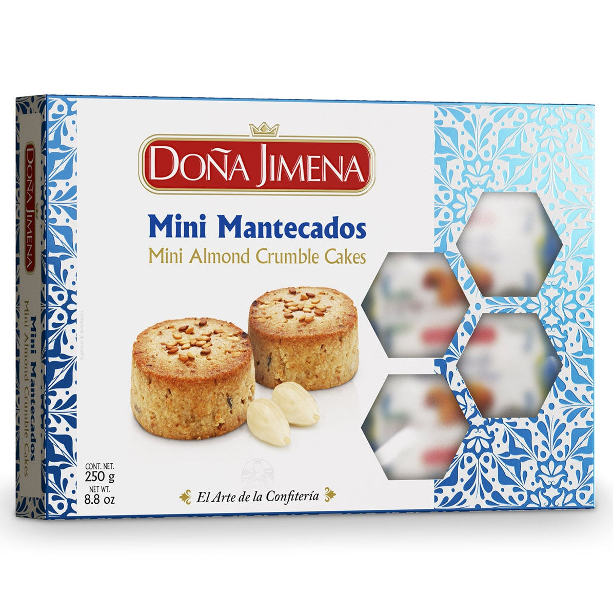 250g Spanish mini mantecados with toasted almonds by Doña Jimena