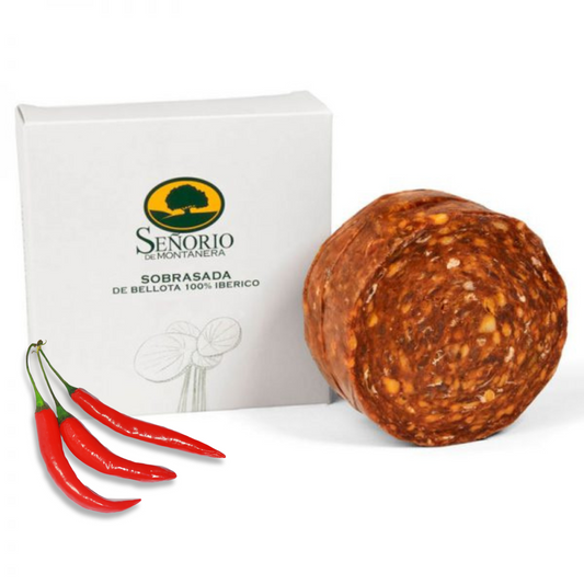 Acorn Fed Iberian Semi Soft Chorizo - Sobrasada Ibérica Bellota. Señorio de Montanera, 350g - Little Spain Market